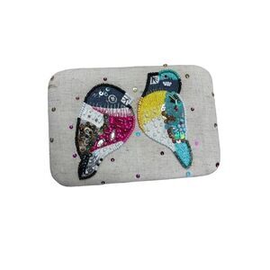 Bird Jewelry Box Small with embroidery So unique and elegant! Great for a gift !